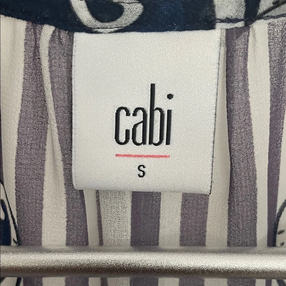 CAbi Blue and White Paisley Blouse - Picture 2 of 6